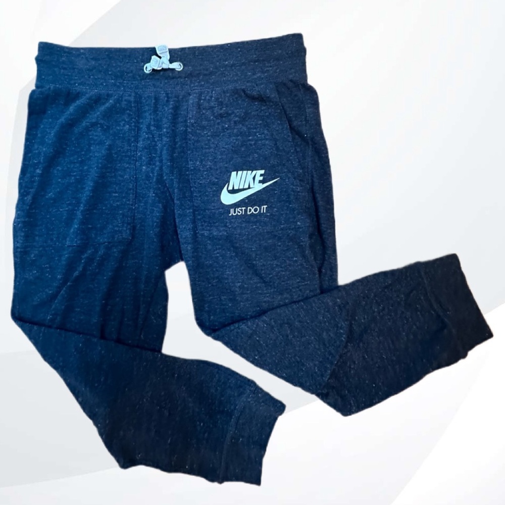 Nike Calf Length Dark Gray Cotton Joggers